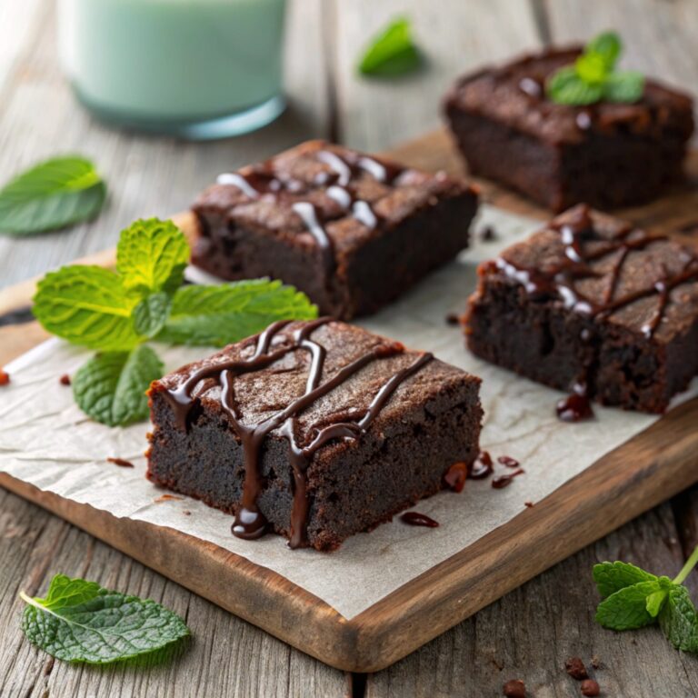 Chocolate protein brownies with dark chocolate drizzle